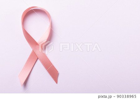 Directly above shot of breast cancer awareness pink ribbons