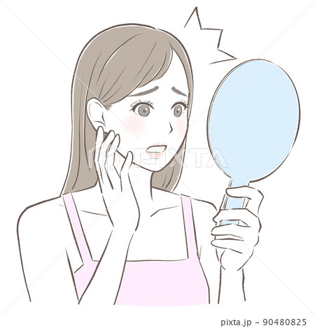 ビックリ顔のイラスト素材