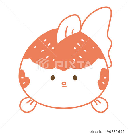 魚正面のイラスト素材