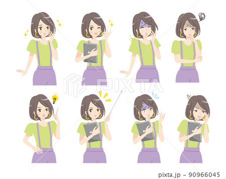 驚く びっくり顔のイラスト素材集 ピクスタ