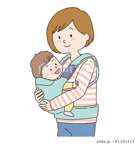 抱き上げる 子供のイラスト素材