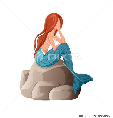 人魚 女性 イラスト 綺麗のイラスト素材