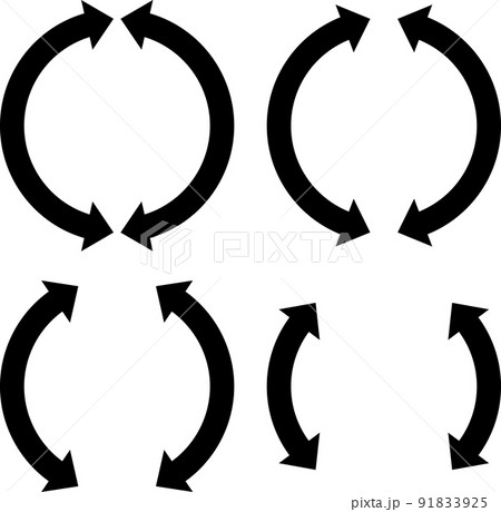 両矢印 イラストの写真素材