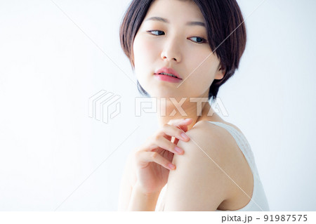 流し目 女の写真素材