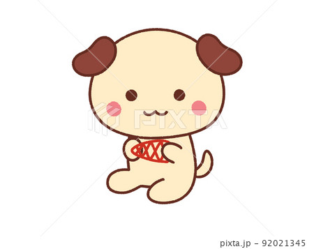 ゆる 犬のイラスト素材