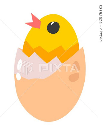 卵 割れる かわいい イラストのイラスト素材