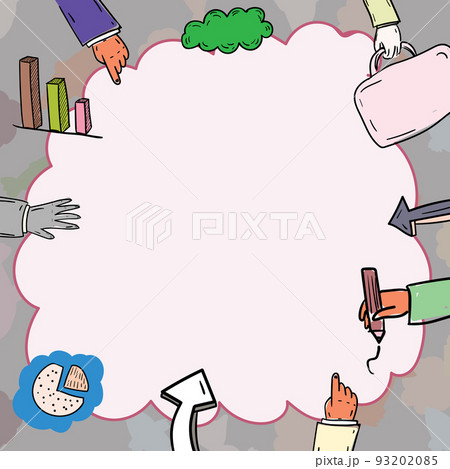 手 紙 持つ フレーム 職業のイラスト素材