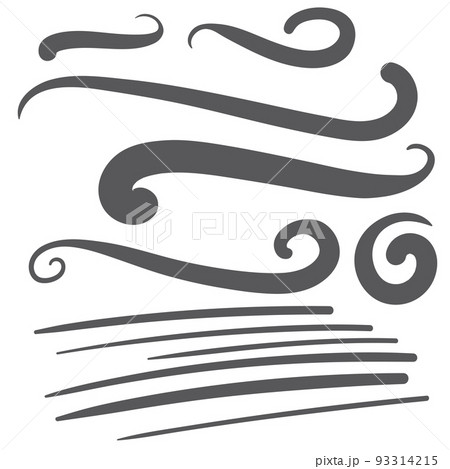 Blue Swirls and Swooshes Vector Accent Line Work - Stock Illustration  [95221421] - PIXTA