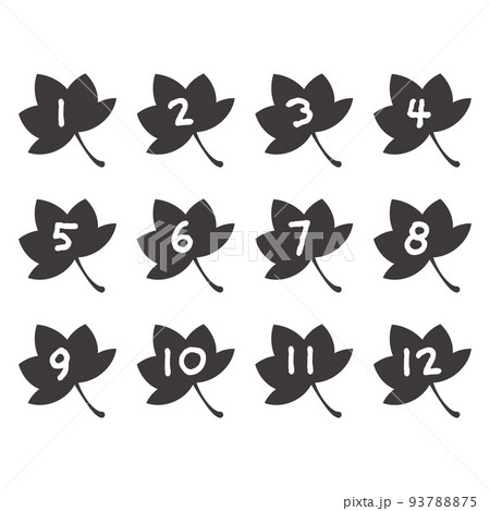 紅葉文字 秋 文字 紅葉 数字のイラスト素材 - PIXTA