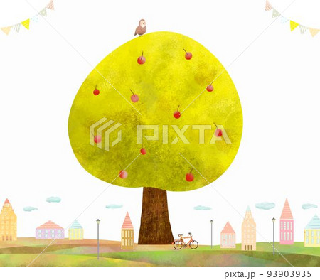 北欧風 木 かわいいのイラスト素材