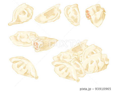 水餃子のイラスト素材