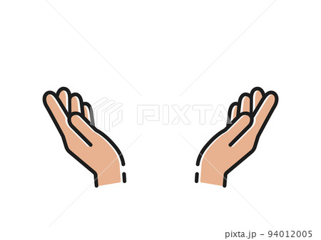 差し伸べる手のイラスト素材