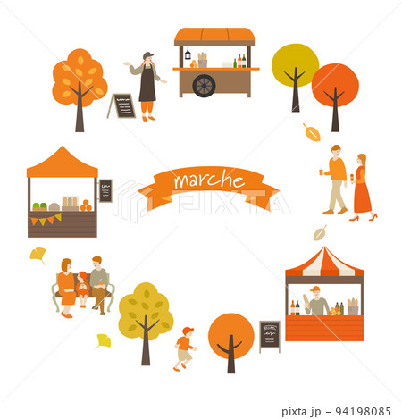 屋台 イベント 祭りのイラスト素材