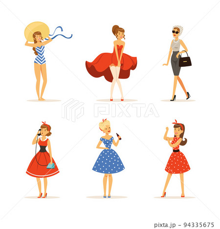 アメリカ アメリカン レトロ ビンテージのイラスト素材