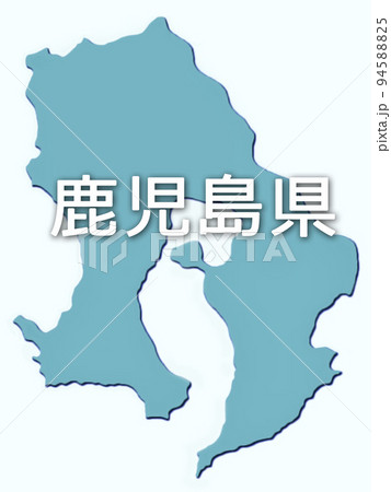 鹿児島市地図のイラスト素材