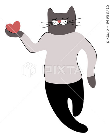 綺麗な猫のイラスト素材