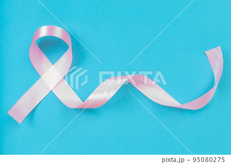 Directly above shot of breast cancer awareness pink ribbons