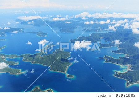 奄美大島上空の写真素材 - PIXTA