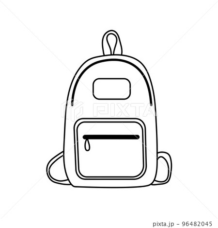 Backpack icon shape black vector or travel bag - Stock Illustration  [93021396] - PIXTA