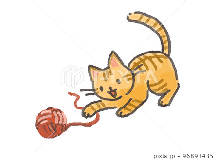 猫 動物 遊ぶ おもちゃのイラスト素材 - PIXTA, 画像サイズ:450x329