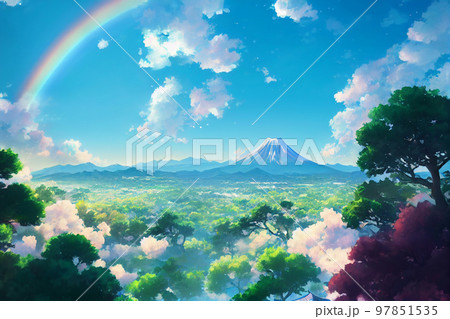 空 雲 天使 虹のイラスト素材 - PIXTA