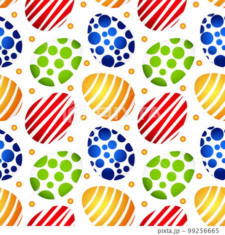 Easter seamless background with eggs. Gift card egg ornament