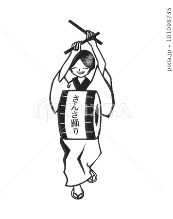 和太鼓 太鼓 モノクロ 日本のイラスト素材 - PIXTA