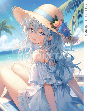 アニメ風キャラクター 水着イラスト アニメ風 美少女 ビキニ Anime Styleの写真素材 - PIXTA
