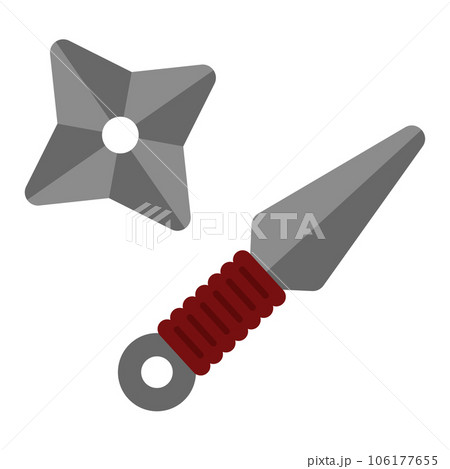 Shuriken Japanese Ninja Weapon Set - Stock Illustration [96287418] - PIXTA