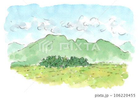 水彩画 田園風景 (春の息吹き) 水彩画 田園風景 (春の息吹き)