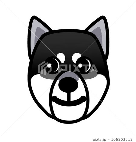 玄関先迄納品 柴犬 犬 日本犬 黒柴のイラスト素材 - PIXTA 絵画