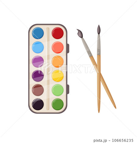Paints And Brushes For Artists And Architects Creative Hobby Tools