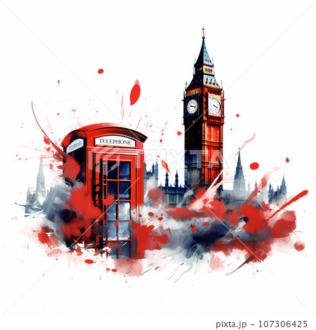ロンドン イギリス uk 水彩のイラスト素材 - PIXTA