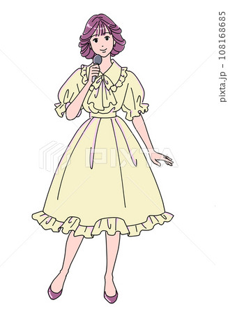 A vector illustration of a person wearing 80s fashion, featuring