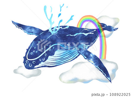 飛ぶ鯨 鯨 空飛ぶ クジラ くじらのイラスト素材 - PIXTA