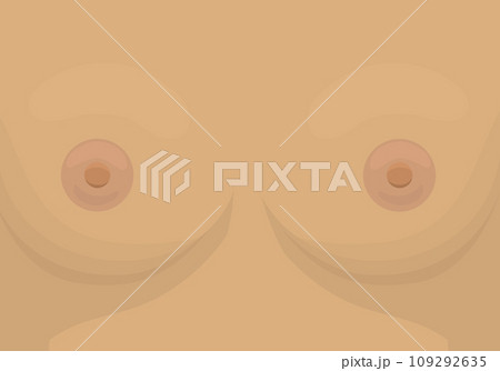 Seamless pattern of female beautiful boobs black skin colour, tan