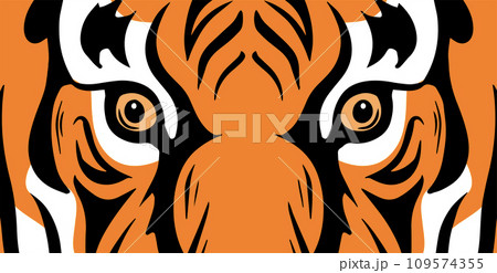 Tiger, Orange, Black And White, Vector Illustration Royalty Free SVG,  Cliparts, Vectors, and Stock Illustration. Image 22066978.