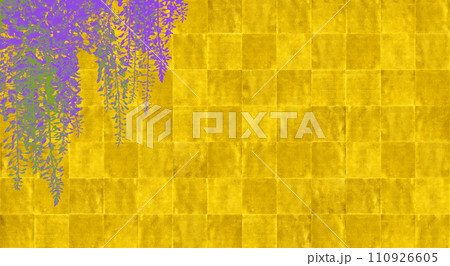 屏風 金屏風 藤 花のイラスト素材 - PIXTA