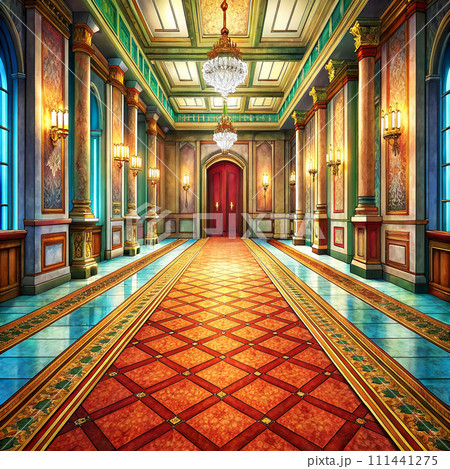 宮殿 インテリア 広間 城のイラスト素材 - PIXTA