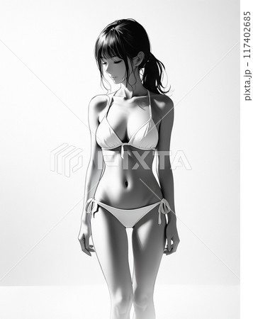 ビキニスタイルの女性イラスト 女性 水着 ビキニ セクシーのイラスト素材 - PIXTA