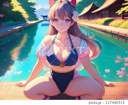 アニメスタイル 女性人物画 水着 Yahoo!オークション - C194 水原千鶴 彼女 お借りします 高画質