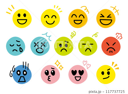 笑顔 イラスト 黄色 顔のイラスト素材 - PIXTA