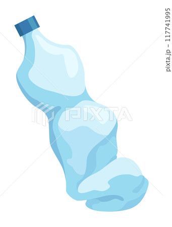 潰れたペットボトルのイラスト素材 - PIXTA
