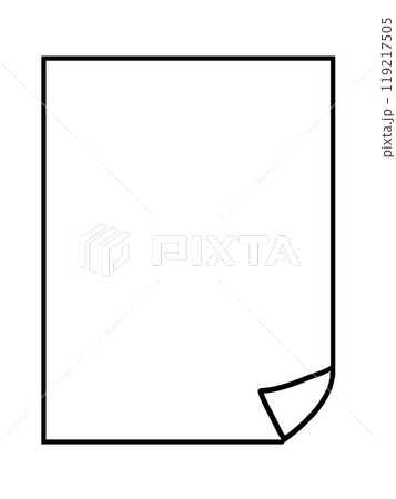 誰かページ 紙1枚 イラスト用紙 白紙 用紙 紙 1枚のイラスト素材 - PIXTA