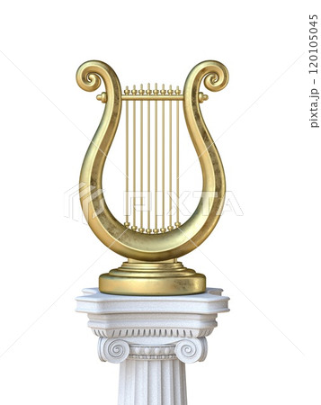 音楽 ハープ 竪琴 金のイラスト素材 - PIXTA