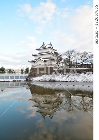 新発田城 冬 雪 冬景色の写真素材 - PIXTA