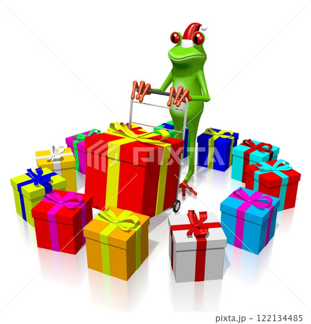 クリスマス サンタクロース カエル サンタのイラスト素材 - PIXTA
