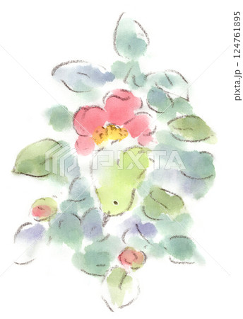 花 目白 メジロ 椿のイラスト素材 - PIXTA