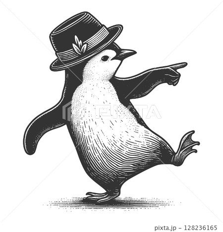 踊るペンギンのイラスト素材 - PIXTA