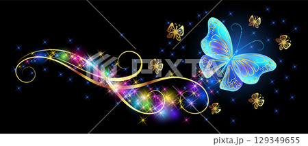 光る蝶のイラスト素材 - PIXTA